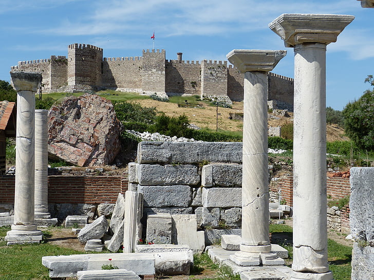Efesas, antikvariniai, senovėje, ramstis, šventykla, griuvėsiai, klasikinės architektūros
