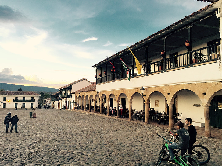 Plaza, Antigua, město, centrální, staré, Architektura, Španělština