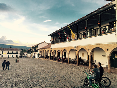 Plaza, Antigua, City, centrale, gamle, arkitektur, spansk