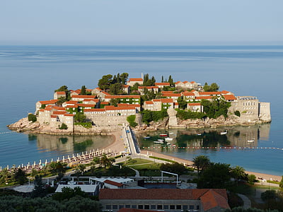 Будва, Черна гора, Балкан, Адриатическо море, исторически, Средиземно море, остров