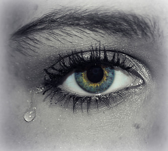 oko, łza, krzyk, smutek, ból, emocje, depresja