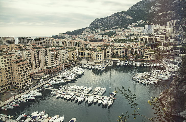 Monako, Monte, Carlo, Středomořská, Luxusní, Architektura, cestování