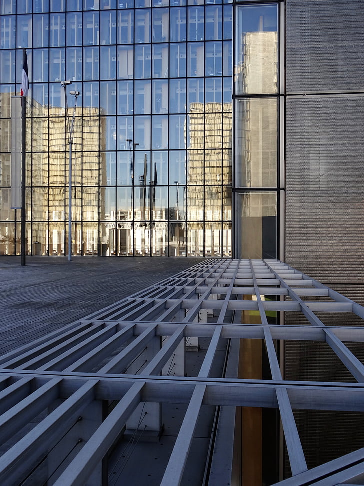 Bibliothèque nationale de france, Paříž, Architektura, François mitterrand Web, Dominique perrault, okno, moderní