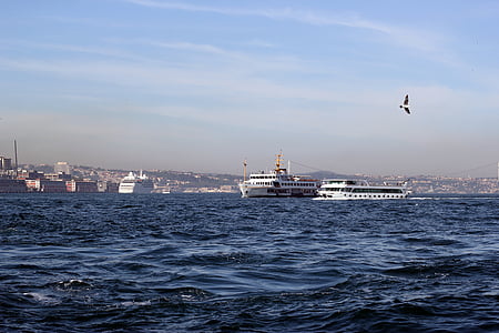 Istanbul, stad, zee, Turkije, het platform, reizen, gebouw
