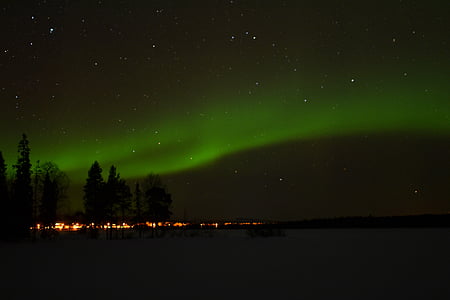 Laponsko, pohled, Příroda, dobrodružství, sever, dovolená, Severní světlo