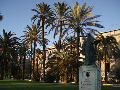 cây cọ, Đài tưởng niệm, Palma de mallorca, Ramon llull, tác phẩm điêu khắc, Mallorca, bức tượng