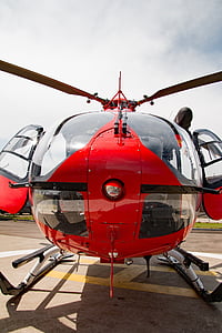 Eurocopter, 145, ec145, helikopter, rød, Luk, redningshelikopter