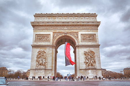 fransk, arc de triomphe, byggeri