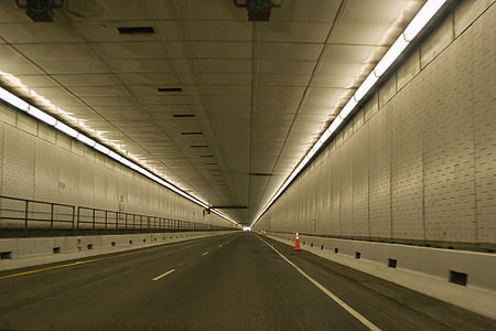 tunnel, travel, transportation, road, highway, perspective, urban