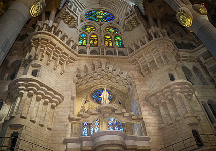 サグラダ ・ ファミリア聖堂, バルセロナ, アーキテクチャ, 教会, 有名です, 宗教, カトリック