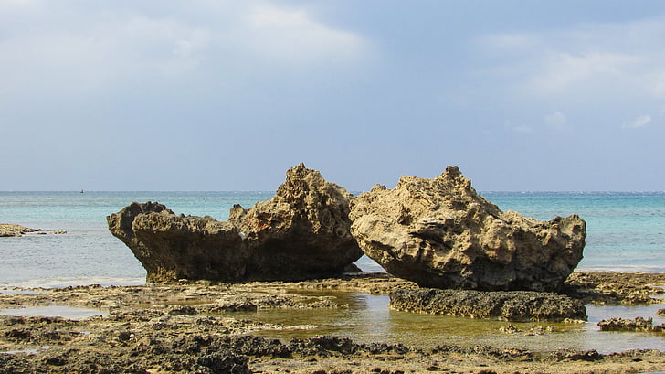 Chypre, Kapparis, Rock, Côte, géologie, littoral, bord de mer