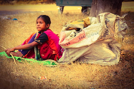 đói nghèo, Cô bé, đói, nỗi buồn, trẻ, vô gia cư, người nghèo