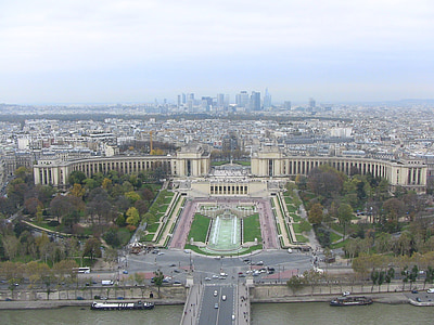 cityscape, view, park, garden, street, traffic, paris