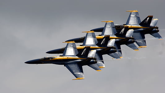 jets, blue angels, sky, navy, aircraft, military, fly