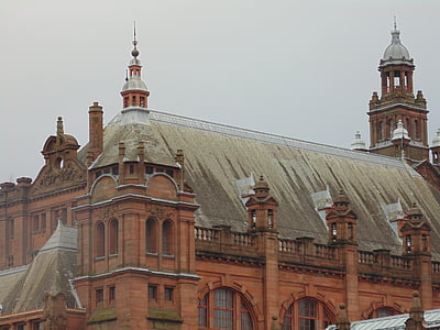 Kelvingrove, Glasgow, arquitetura, edifício, Museu, escocês, Escócia