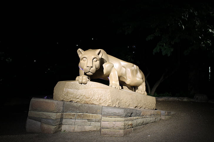 PSU, løve, Puma, State college, Penn state, helligdom, nat