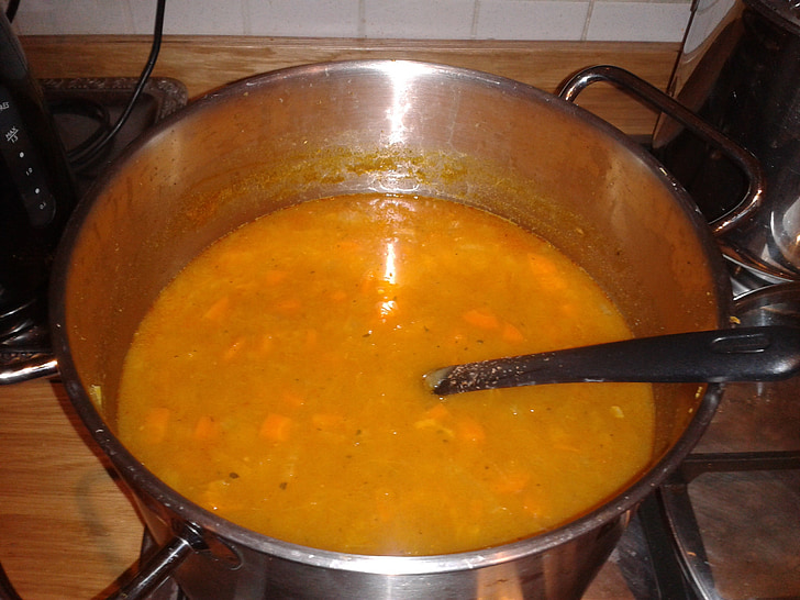moliūgų sriuba, rezultatas, bado, pilnas, oranžinė, derliaus, Helovinas