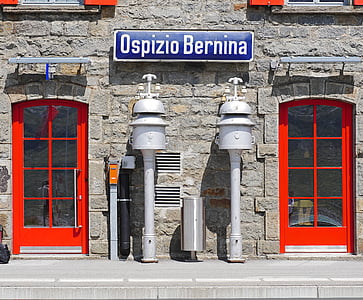 Bernina, Pass, Stacja kolejowa, 2256 m, Ospizio bernina, dzwon, antyk