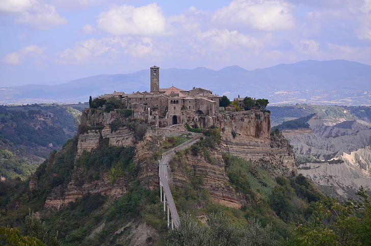 italy, the medieval city, beauty, the middle ages, the ancient city, mountains, nature