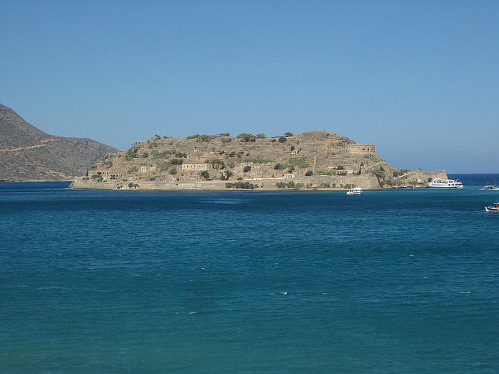 Spinalonga, spetälska ön, Kreta, Holiday, ön, Grekland, landskap