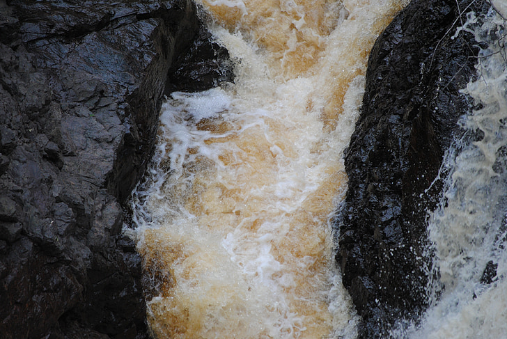 vatten, vatten falla, forsande vatten, vacker natur, koppar falls, Wisconsin