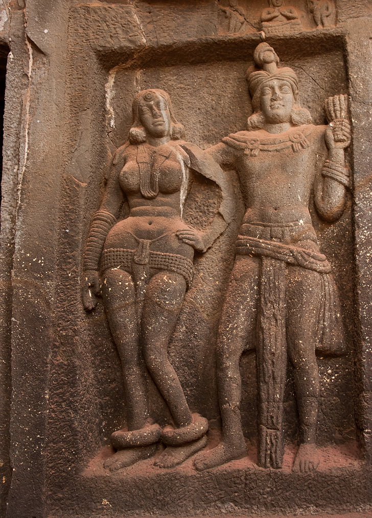 Karla koopad, budism, koopad, kivist nikerdatud, India, India, mees