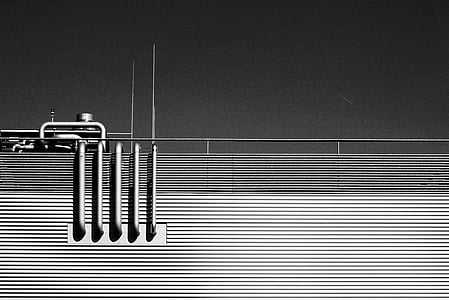 architecture, structure, pipe, illustration, black And White