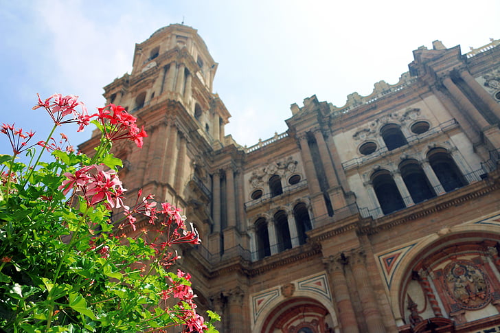 Malaga, katedra, Architektūra, pastatas, Malagos katedra, pastato išorė, pastatyta struktūra