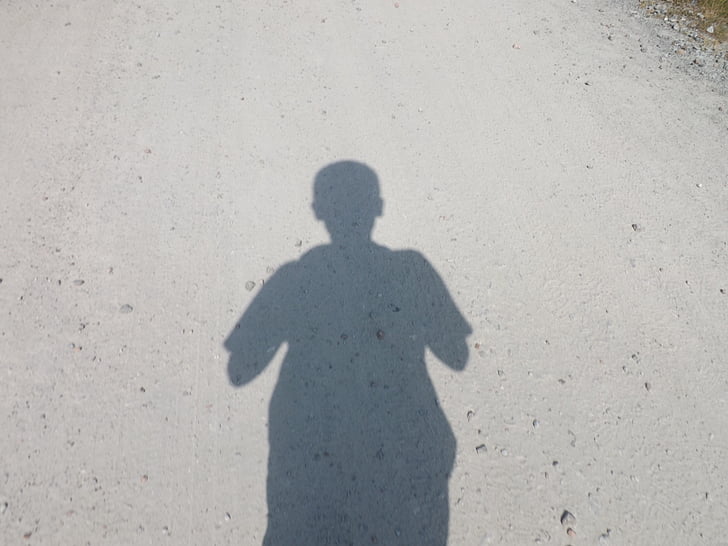 shadow, path, boy, silhouette, person, profile, outline