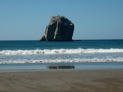마녀의 록, guanacaste, 코스타리카, 서핑, 비치, 바다, 모래