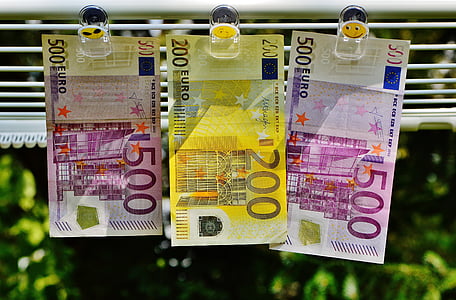 nauda, šķiet, ka, eiro rēķinus, valūta, finanses, naudaszīmi, banknote