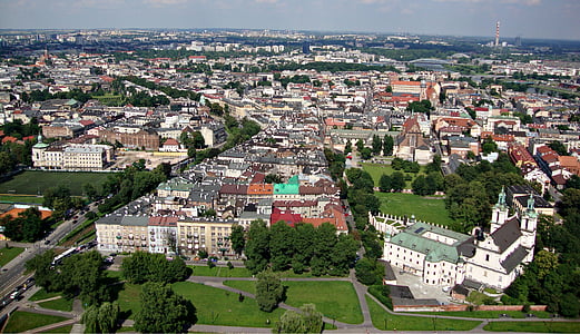 kraków, poland, aerial, architecture, monument