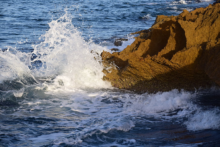 Roca, Mar, l'aigua, pedra, natura, Costa, rocoses