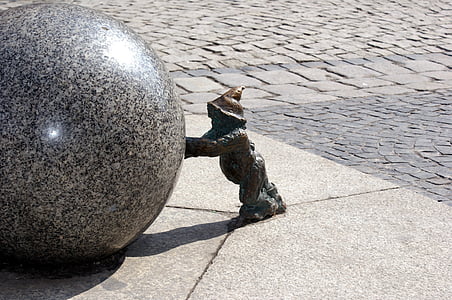 Wroclaw, nain, IMP, sculpture, Metal, Pologne, Figure