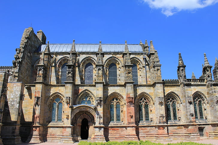 da vinci-koodi, Rosslyn Kappeli, goottilaista arkkitehtuuria, Skotlanti, historiallinen, keskiaikainen