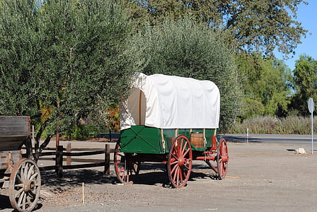 vagone, Cowboy, America, vecchio, Charette, Amish, tenda