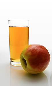 suco de, Apple, vidro, bebida, refresco, natureza, delicioso