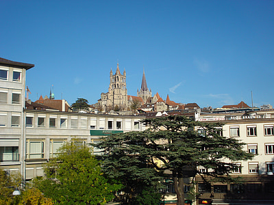 katedralen, Lausanne, Sveits, kirke