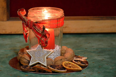 свечи, при свечах, мерцание, Рождество, Адвент, украшения, Рождественские украшения