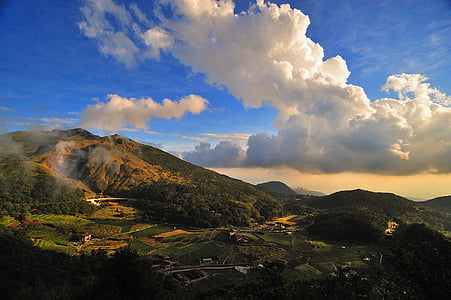 cielo, nube, Taiwán, montaña, paisaje