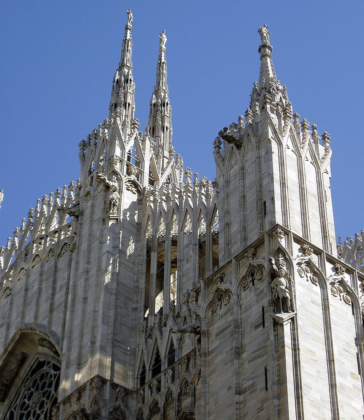 Italien, Milan, dom, kyrkan, Domkyrkan, arkitektur, gotisk stil