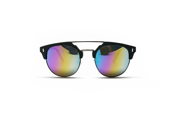 gafas de sol, tonos, gafas, lentes, multi coloreada, cortar, fondo blanco