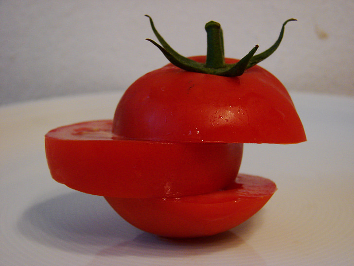tomate, manger, section