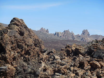 Tenerife, Islas Canarias, Parque Nacional, Teide, Mar de la roca, roca, Volcán