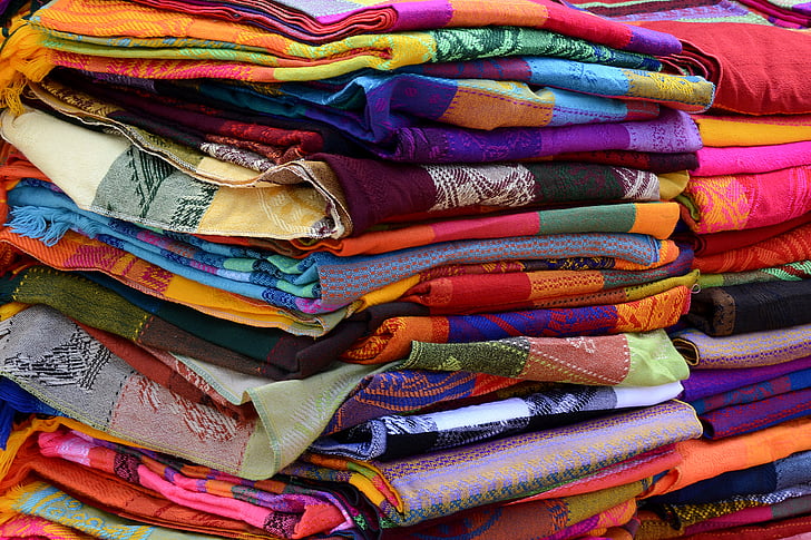 handuk, kain, tenun, warna-warni, warna, pola, struktur