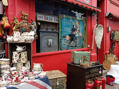 Londra, business, oggetto d'antiquariato, strada, spazzatura, culture, negozio di souvenir