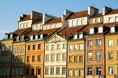 Poljska, Varšava, staro mestno jedro, fasade, arhitektura, Evropi, hiša