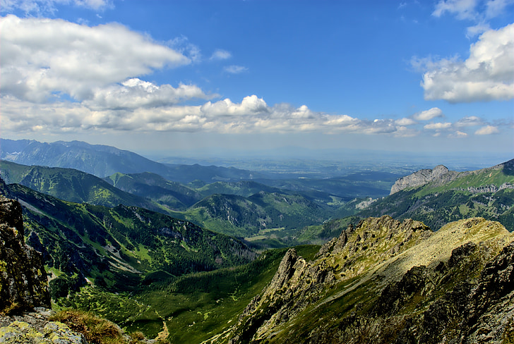 Tatry, Σλοβακία, τοπίο, το Top view, βουνά, Προβολή, φύση