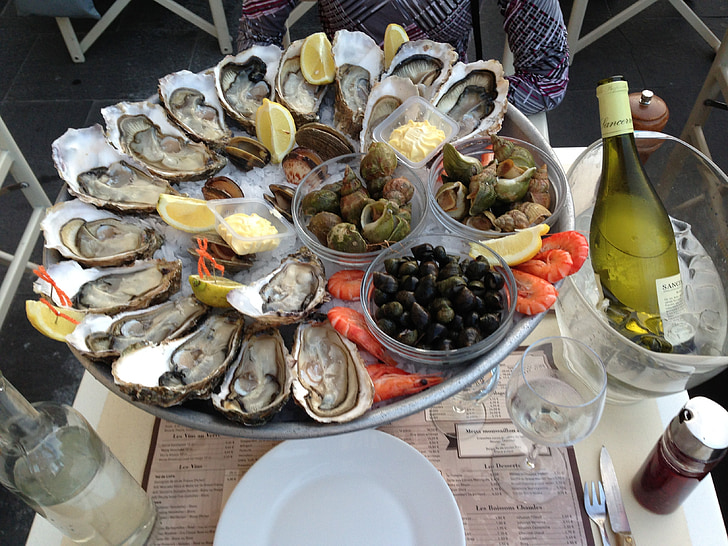 Place garibaldi, mooi, Frankrijk, Café Turijn, oesters, Côte d ' azur, Restaurant