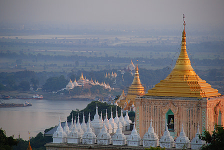 Birmania, Templo de, Myanmar, paisaje, Estupa